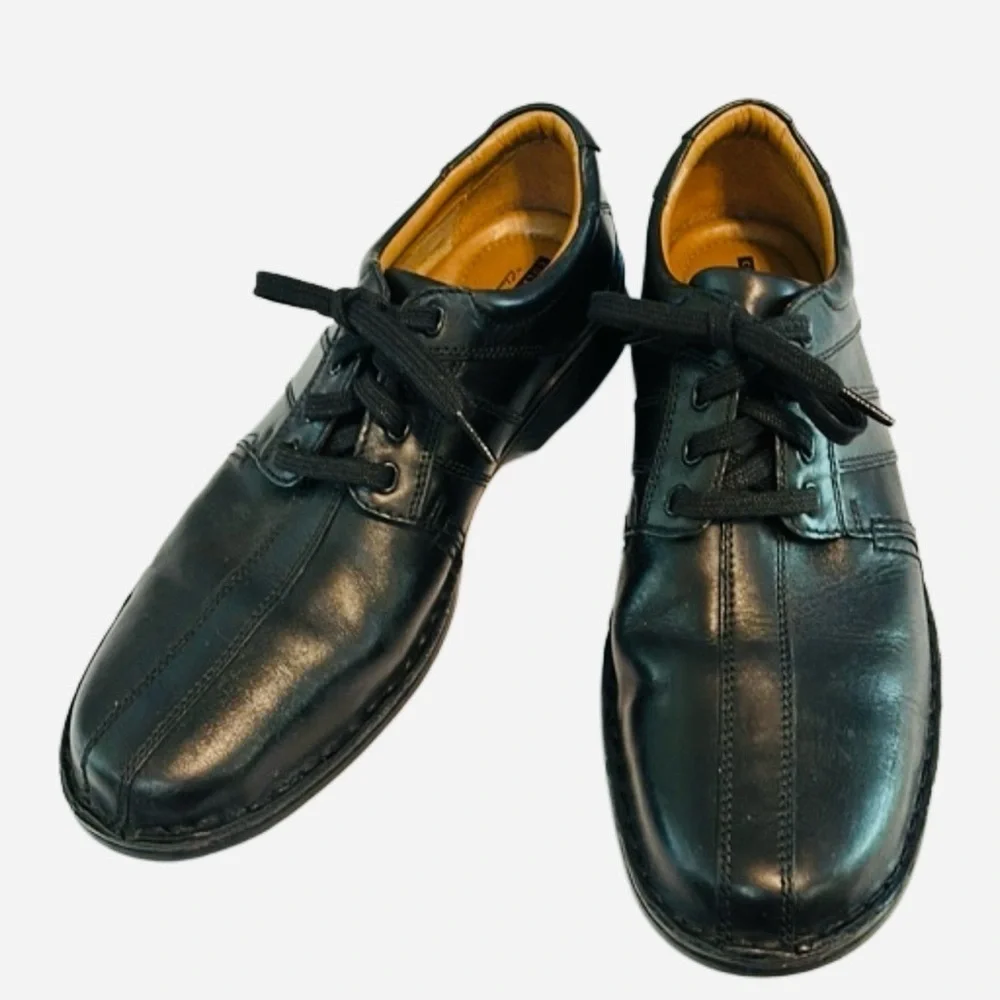 Clark Collection Soft Cushion Mens Oxfords, Size 12W, Black